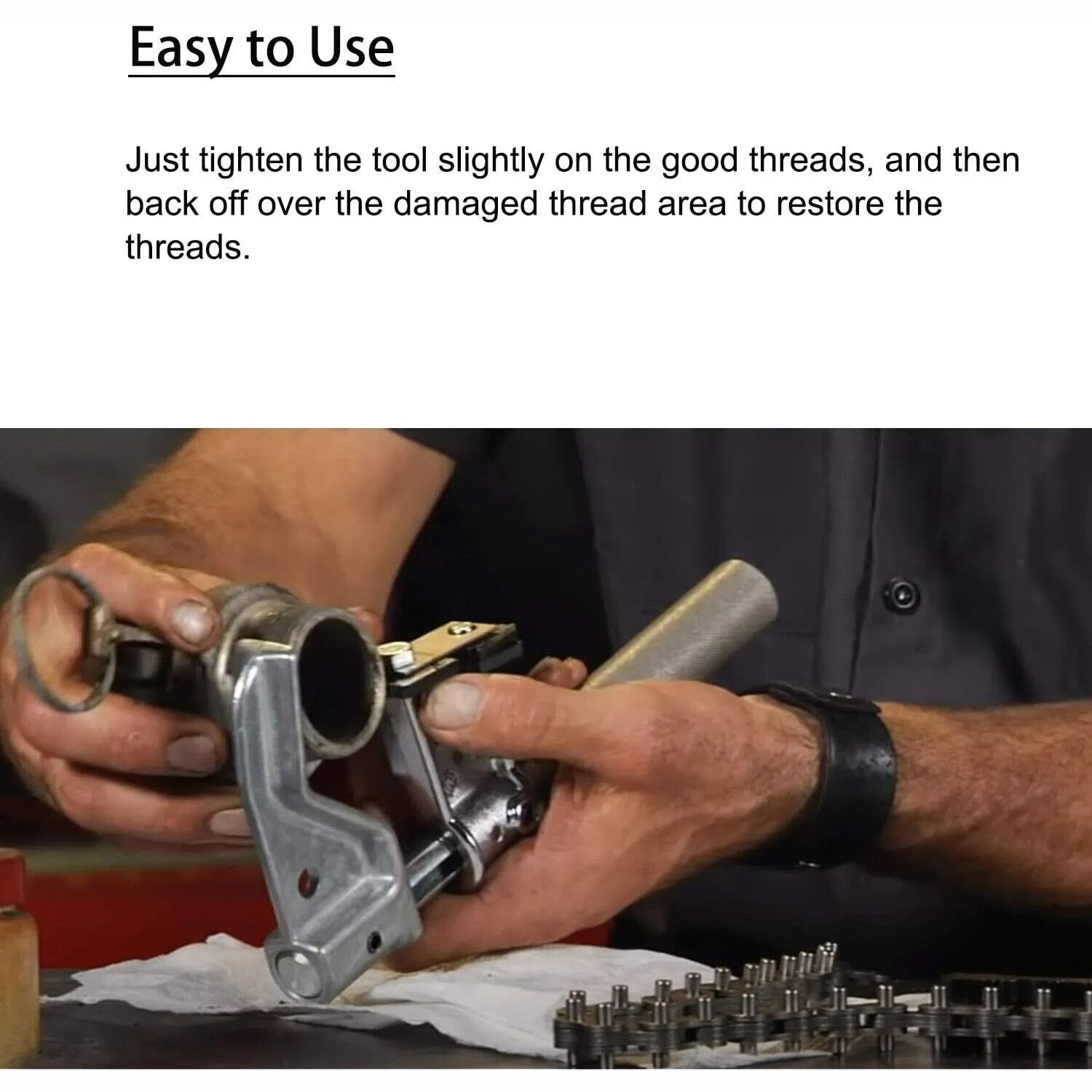 For Thread Repair Tool Set 1-1/4” to 5” O.D Universal Outside Thread Chaser⬅️