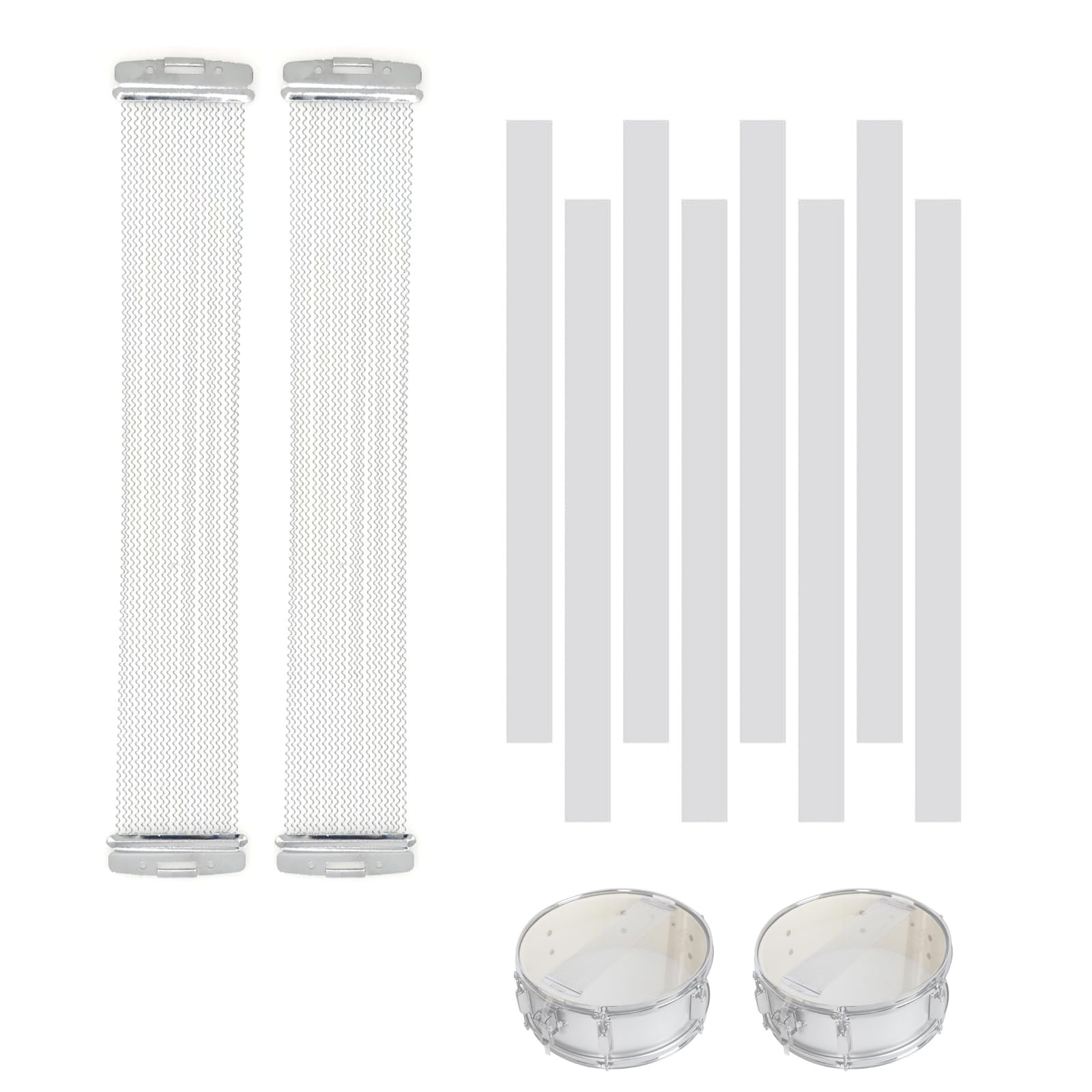 CashBeat Snare Drum Wires, 10PCS Straps Included, 30 Steel silver