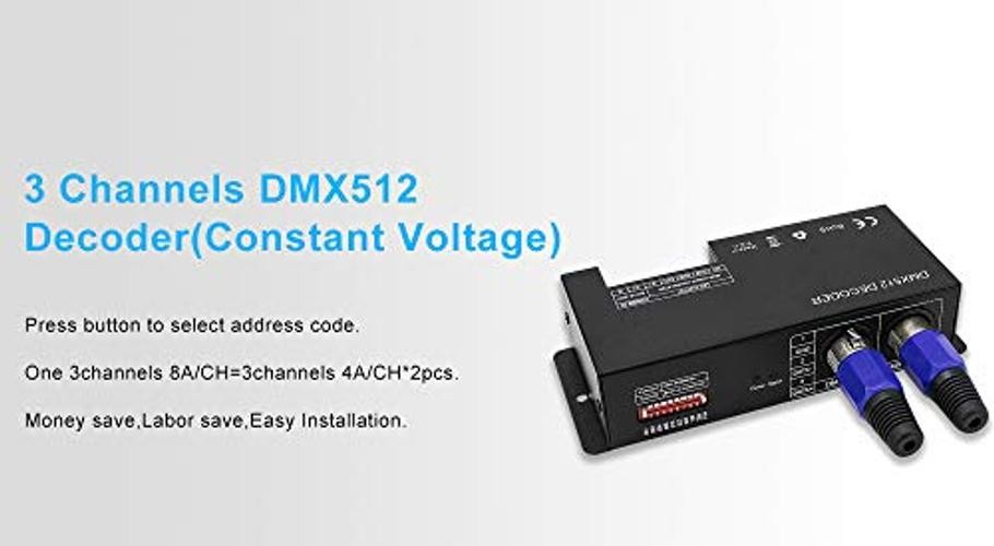 High Power Dmx Led Controller Led DMX 512 Decoder Dimmer Driver DC12V 3 Channel