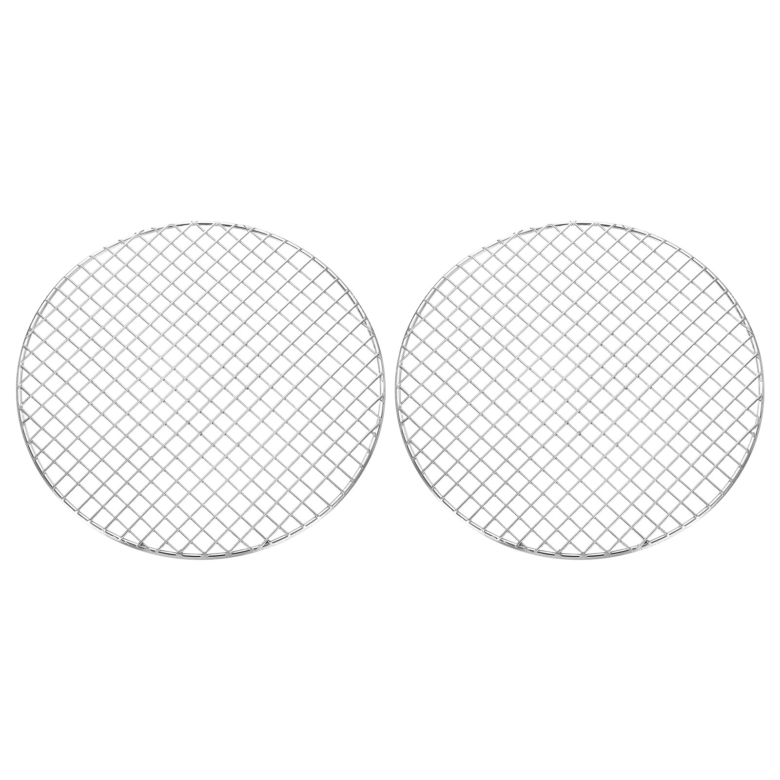 2 Pcs Round Cooking Rack, Dia 9.4 Inch Stainless Steel Grill Grate, Silver