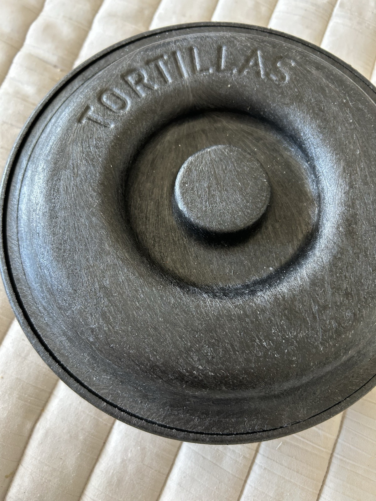 HS Inc. NHS 2001 Charcoal Heavy Construction Tortilla Server 9” Diameter