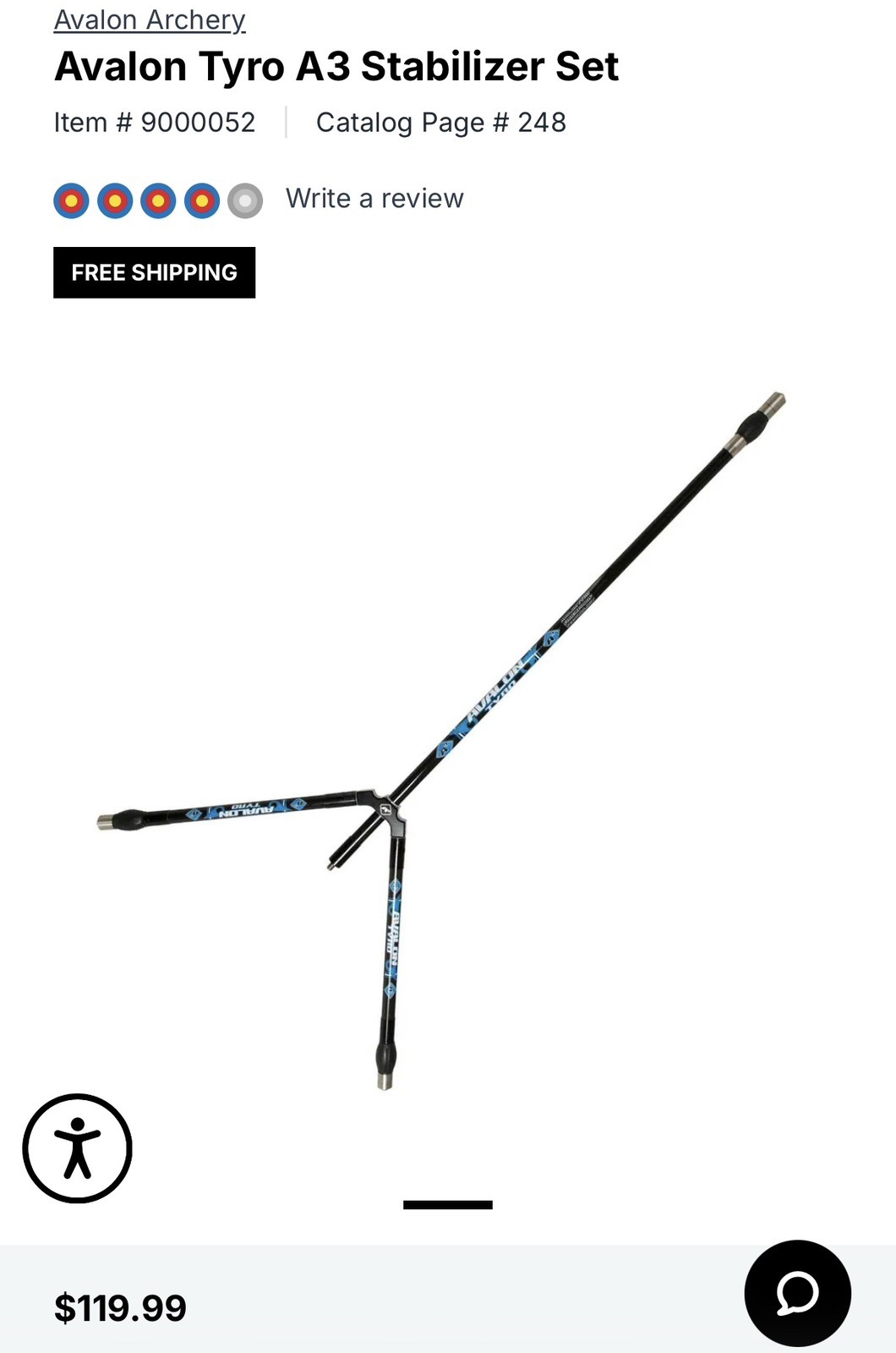 AVALON & EXE Target/Olympic Recurve Archery Bow Accessory Package - Blue/Black