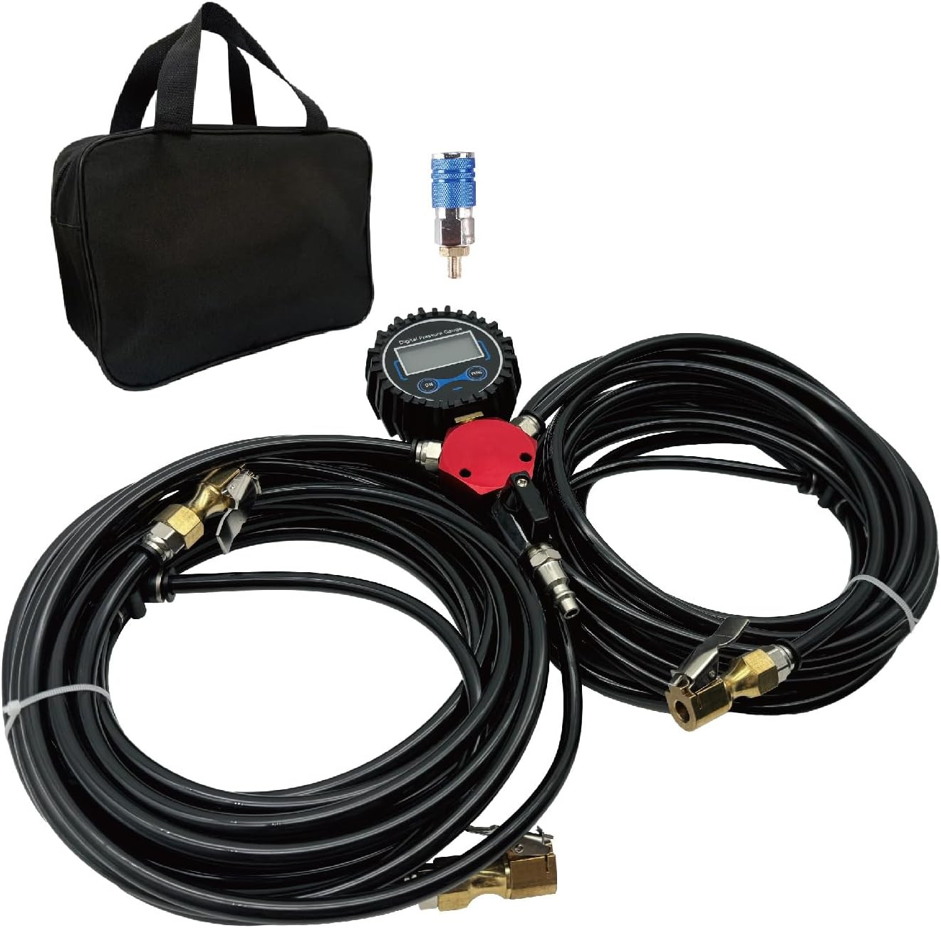 4 Way Tire Inflation Deflation System with Closed Flow Air Chuck Digital Tire