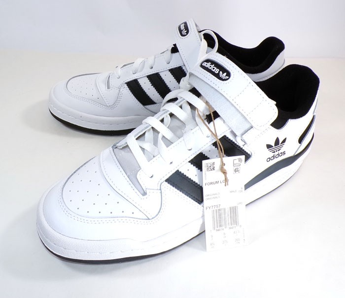 adidas Forum Low Originals White/Black Men's Sneakers Size 9.5 NIB #FY7757