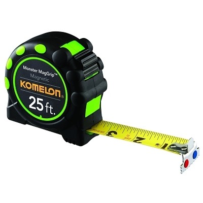 MAGGRIP ENG SCALE 25' MEASURE TAPE Komelon USA 7125IE 650056712558 Green