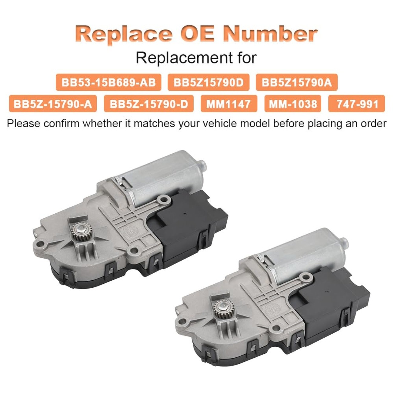 Sunroof Motor Pair for Ford Explorer 2011 2017