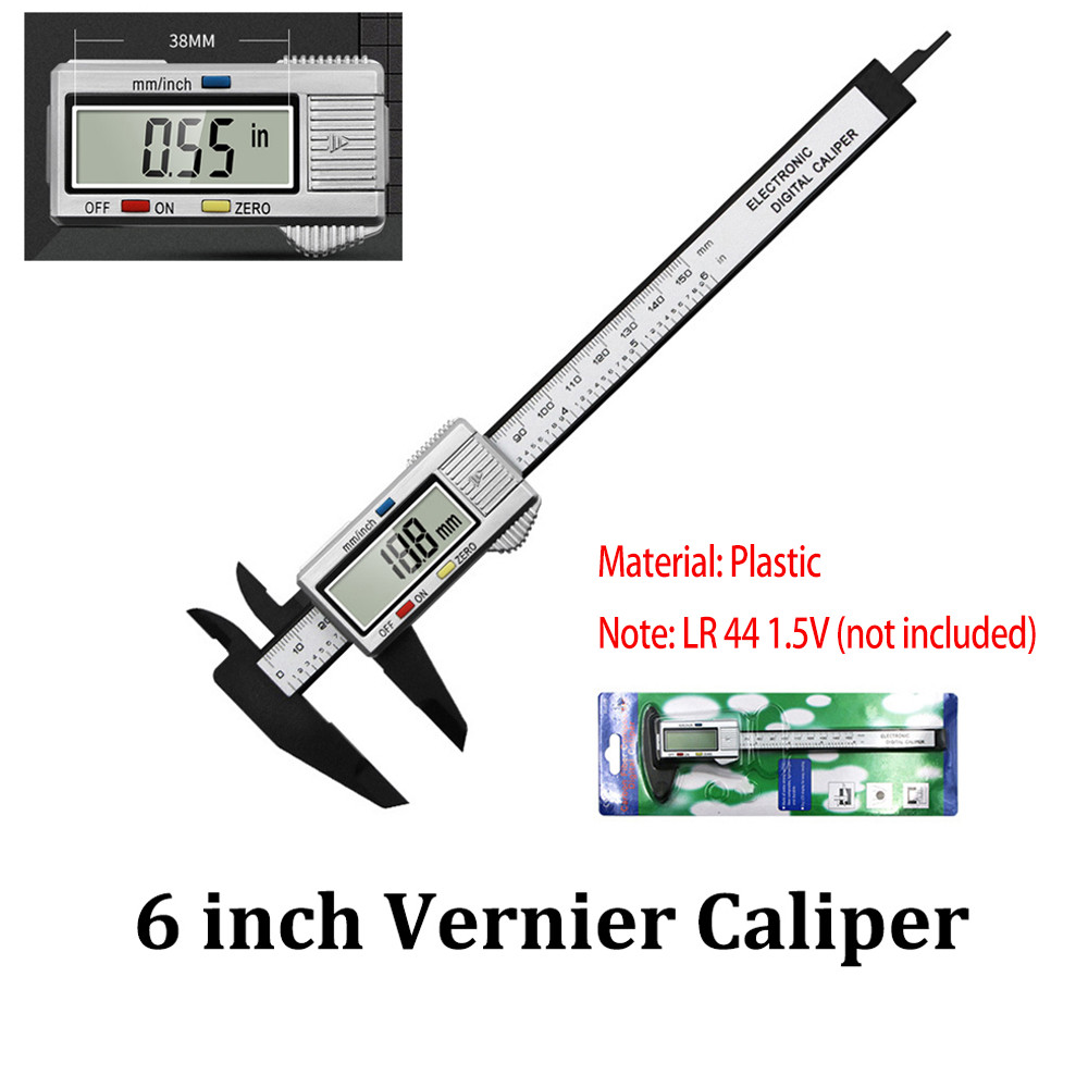 150mm Digital Caliper 6" Micrometer LCD Gauge Vernier Electronic Measuring Ruler