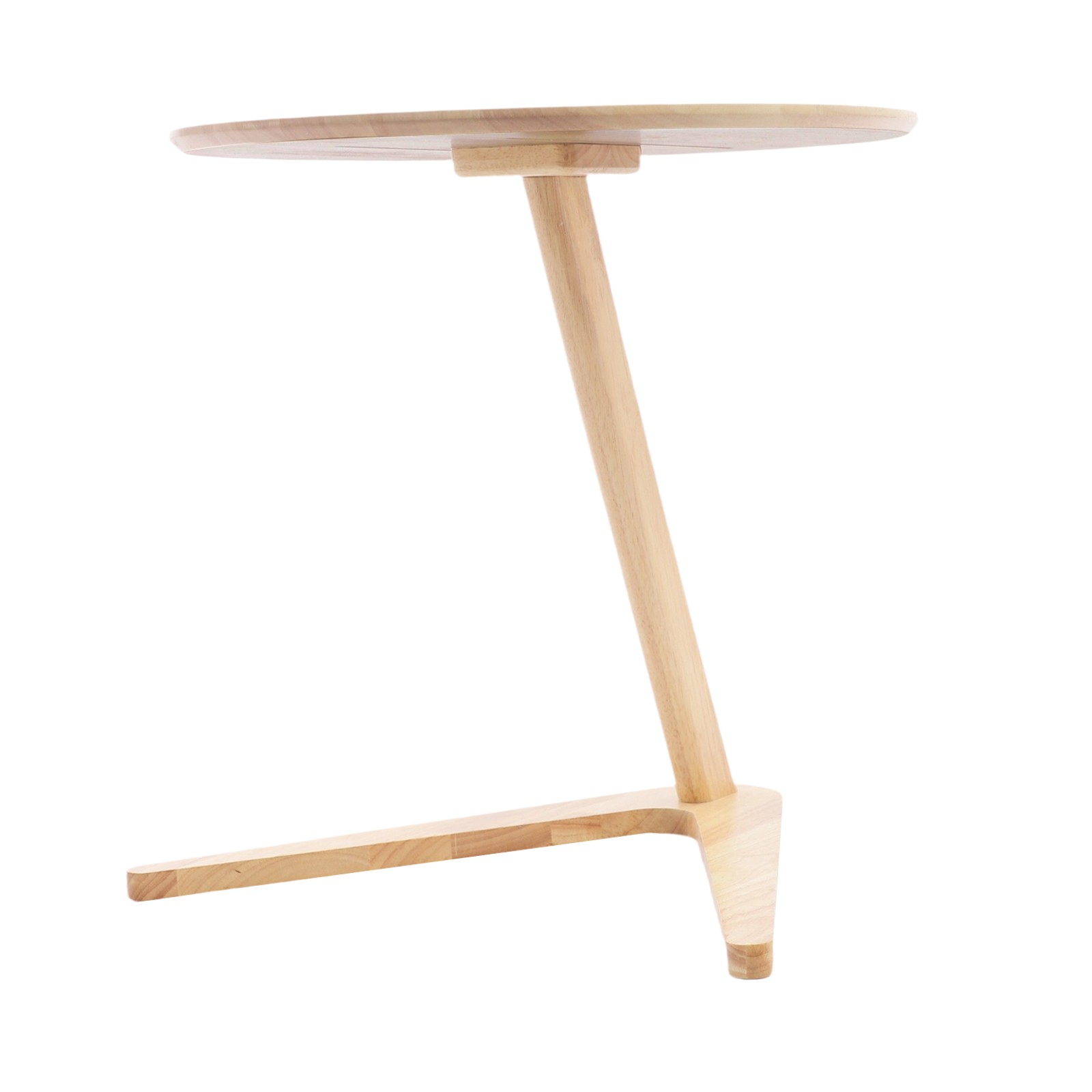 Round Tabletop Side Table, Sofa Tables Slide Under Couch for Living Room