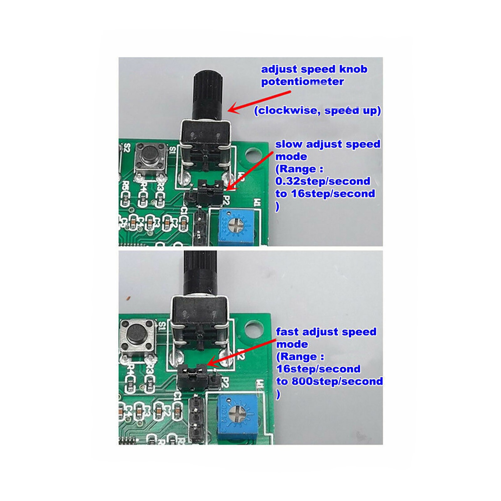 1PC DC 5v-12v 2-PHASE&4-Phase 5-Wire Stepper Motor Driver Board Speed Controller