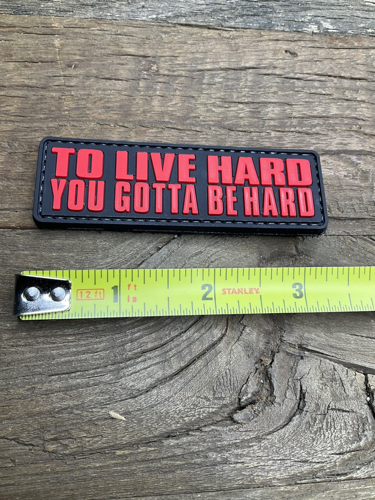 Patch PVC Tactical Morale HOOK-3D To Live Hard You Gotta Be Hard