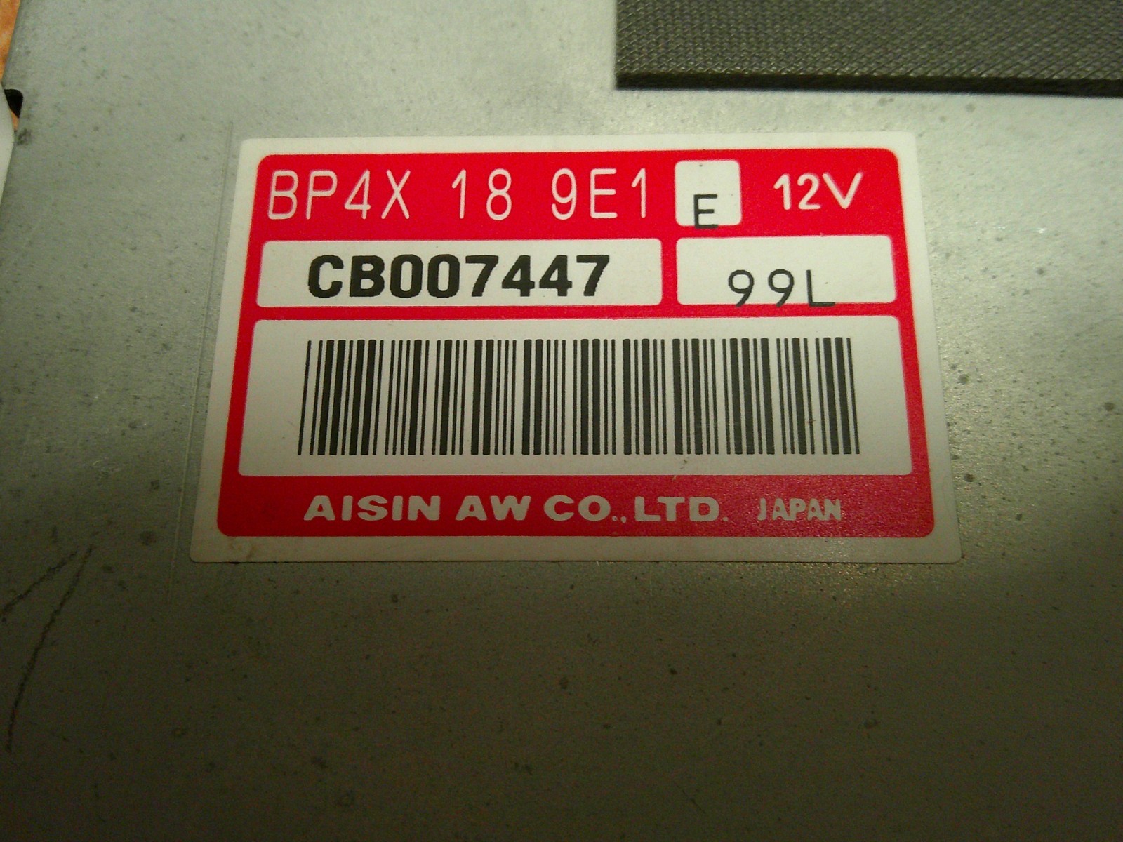 99-00 MAZDA MX-5 MIATA AUTOMATIC TRANSMISSION CONTROL MODULE, BP4X 18 9E1E