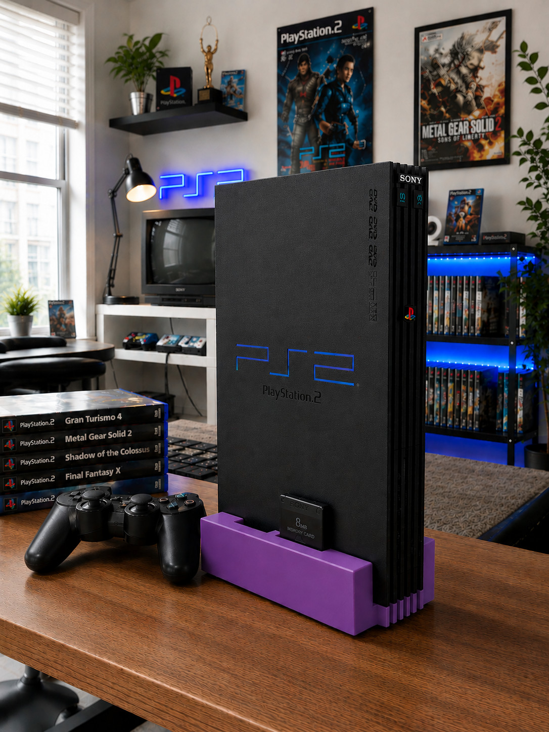 PS2 Vertical Stand | Retro Gaming Display Dock