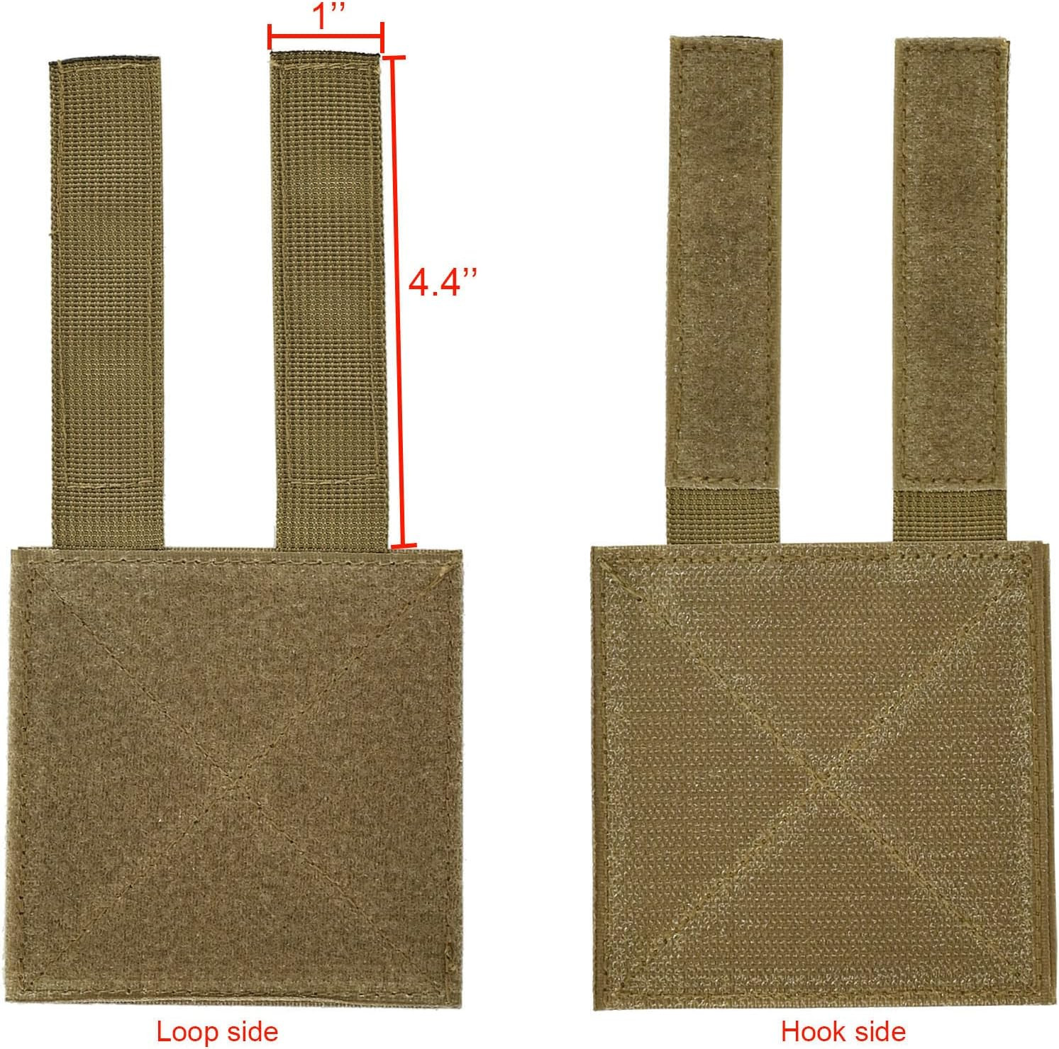 Molle Patch Panel,Hook&Loop Adapter Panel for Patch Badges,Tactical Molle Hook