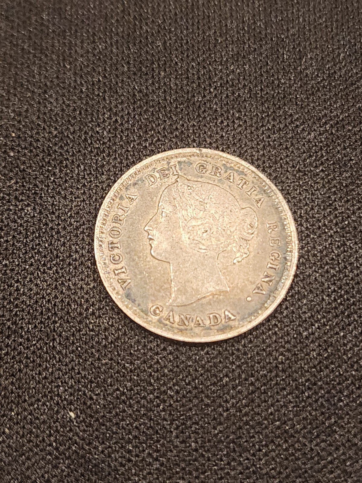 1891 Canada 5 Cents Silver Coin