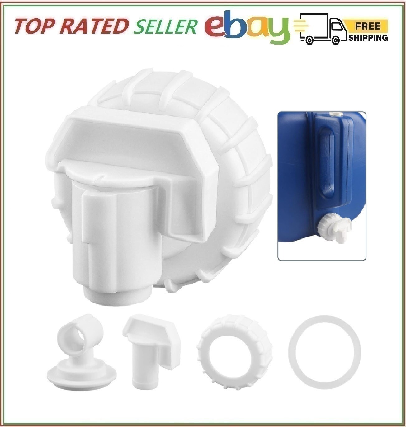 5-Gallon Water Jug Spigot, Water Carrier Jug Replacement Faucet Assy Kit. Compat