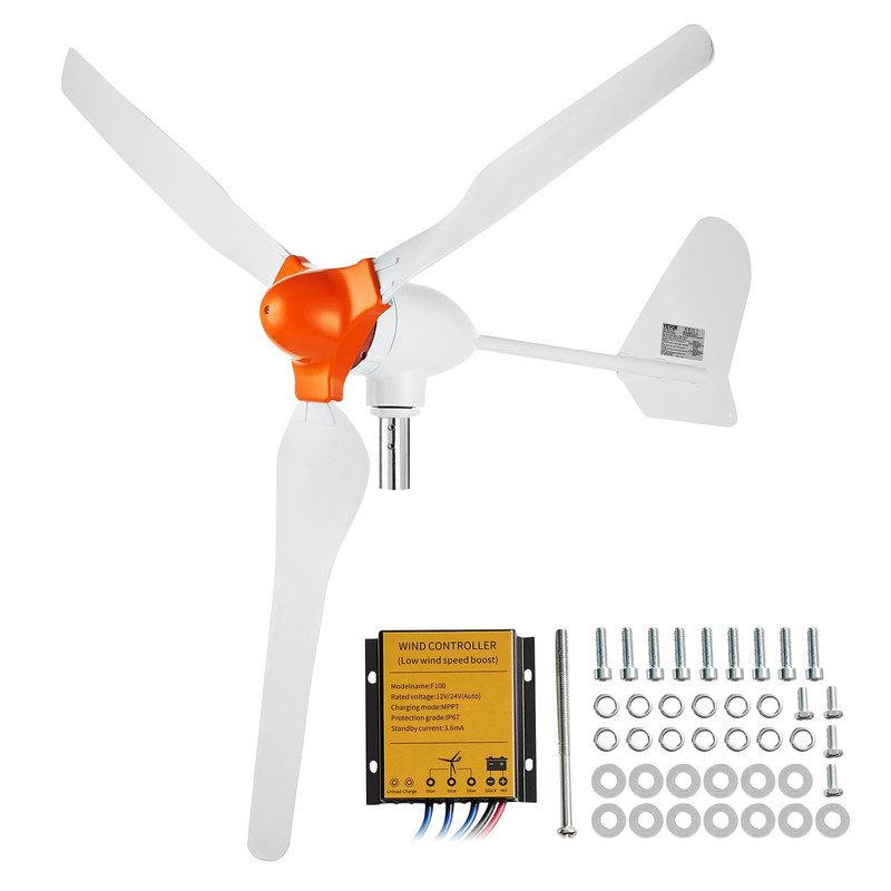 Vevor 800W Wind Turbine Generator Kit 12V 3-Blade Power Generator Mppt
