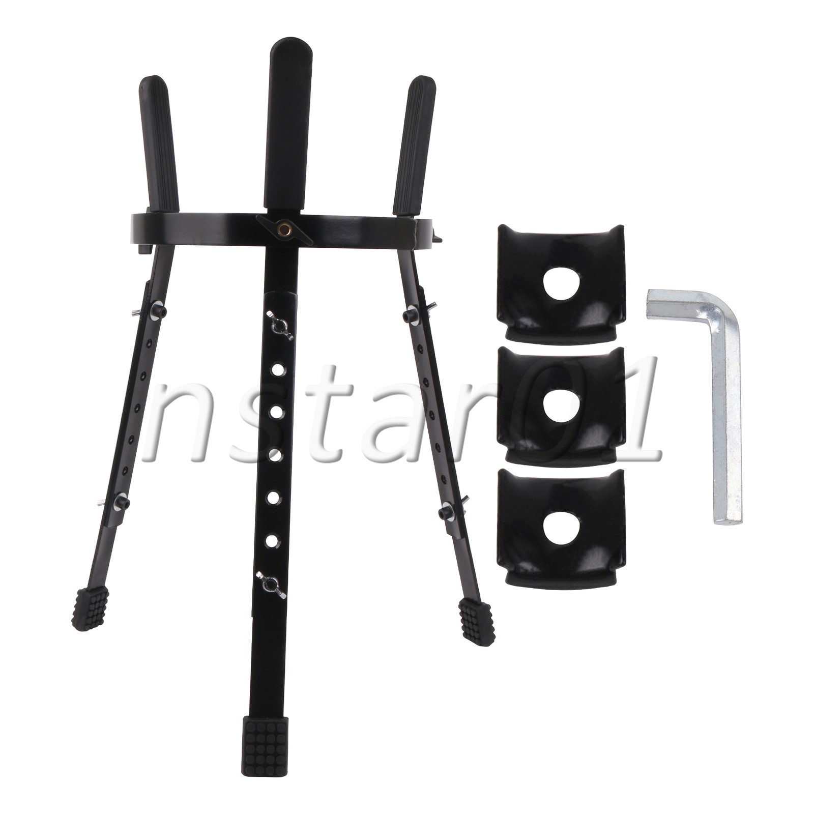 Metal Seated Barrel Stand for 10 & 11 Inch Conga Drum Bracket Base Holder Black