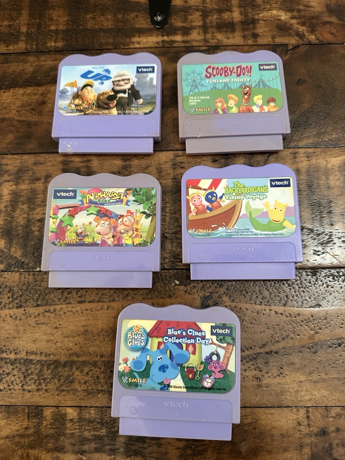Vtech V Smile Lot 5 Games: Scooby Doo Up Blue’s Clues Alphabet The Backyardigans