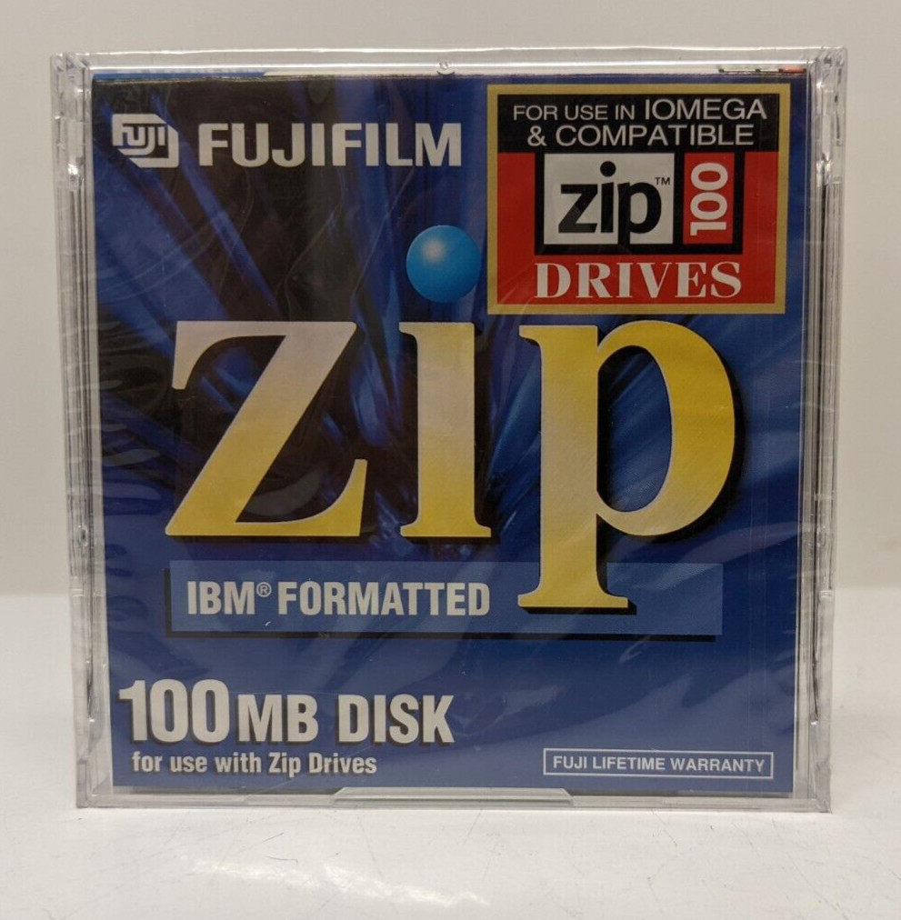 FujiFilm Zip Disks IBM Formatted 100 Mb Disk New 100mb Sealed