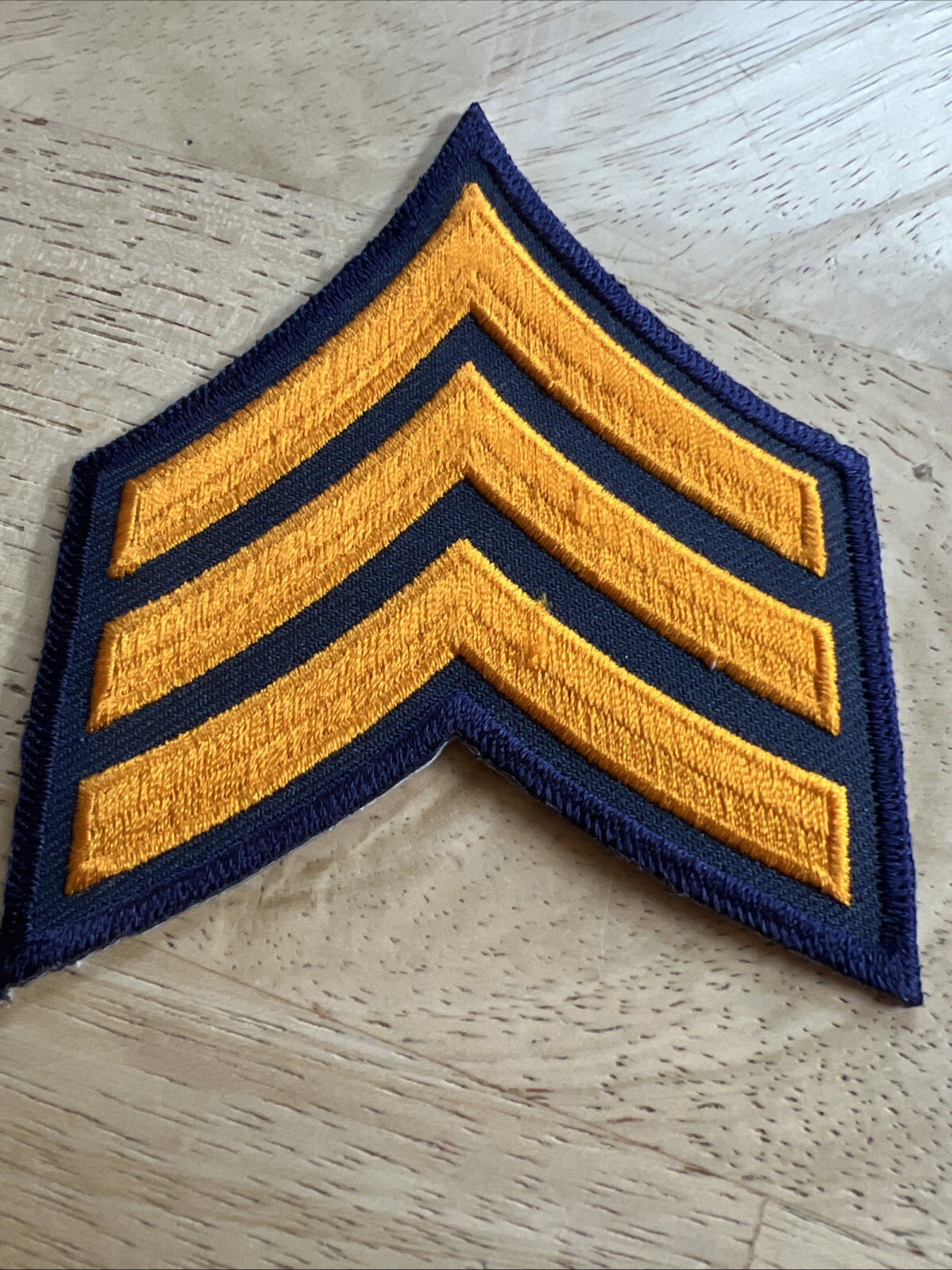 Sergeant Rank Chevron Patch 3”x3.5”. NEW