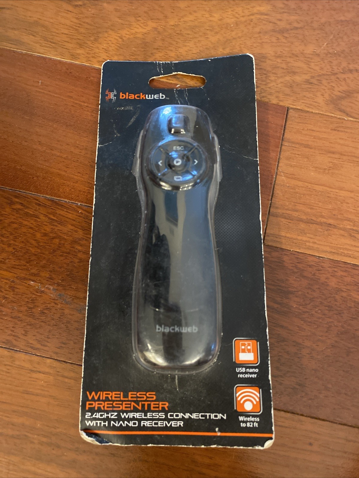 BlackWeb Wireless Presenter 2.4GHz Wireless Connection w/ Nano Receiver New