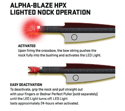 TenPoint Alpha-Blaze HPX Lighted Crossbow Nock (3-pack) Red