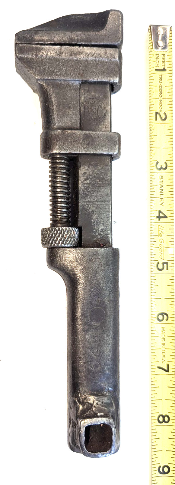 Vintage Billings B&C USA All Steel Adjustable Monkey Wrench  / Modified