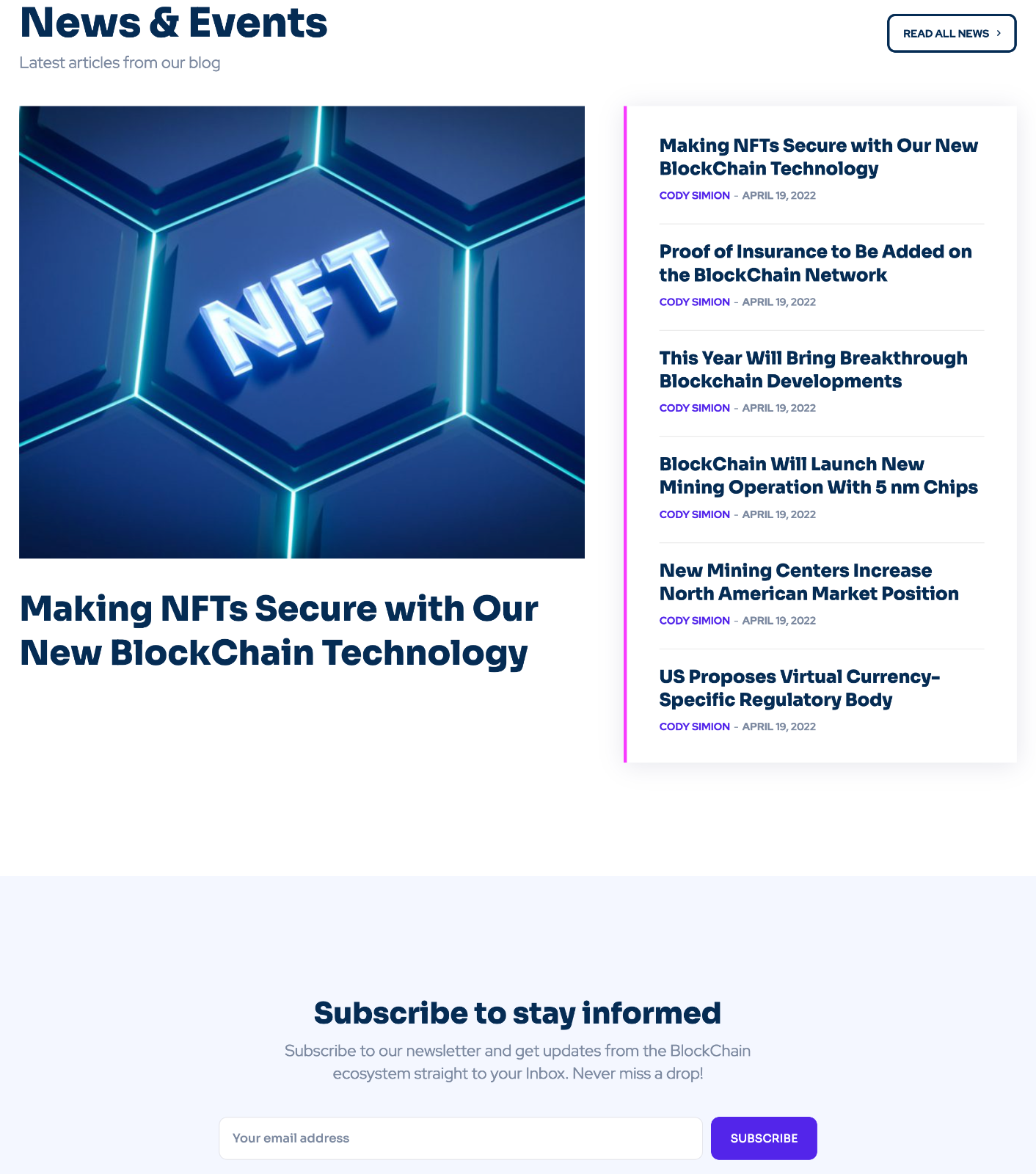 Blockchain & Crypto Website Design with Free 5GB VPS Web Hosting
