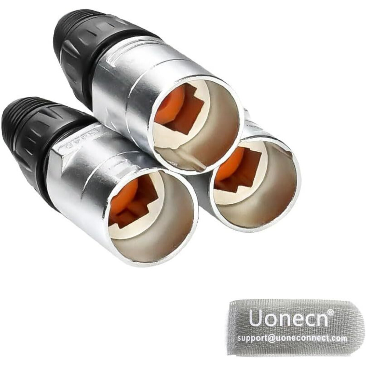 Uonecn RJ45 Connectors IP65 Ethernet Cable Waterproof Plug Panel Mount Shielded