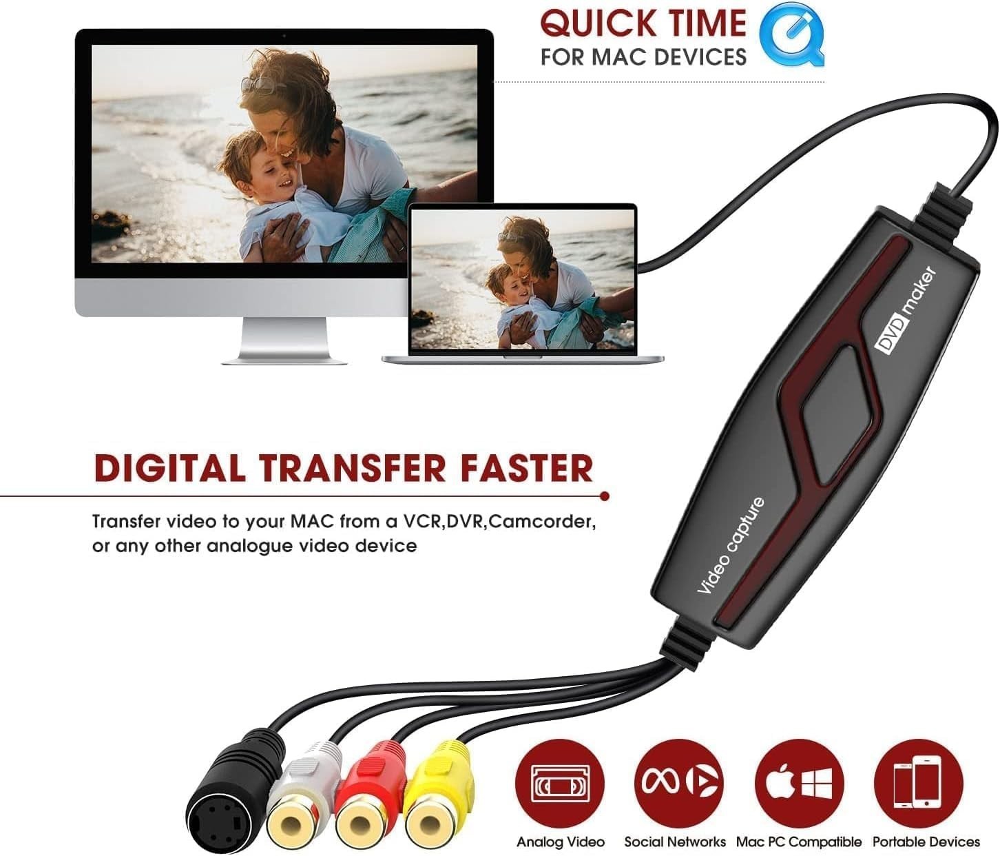 Tape Player Camcorder Digital Converter/`