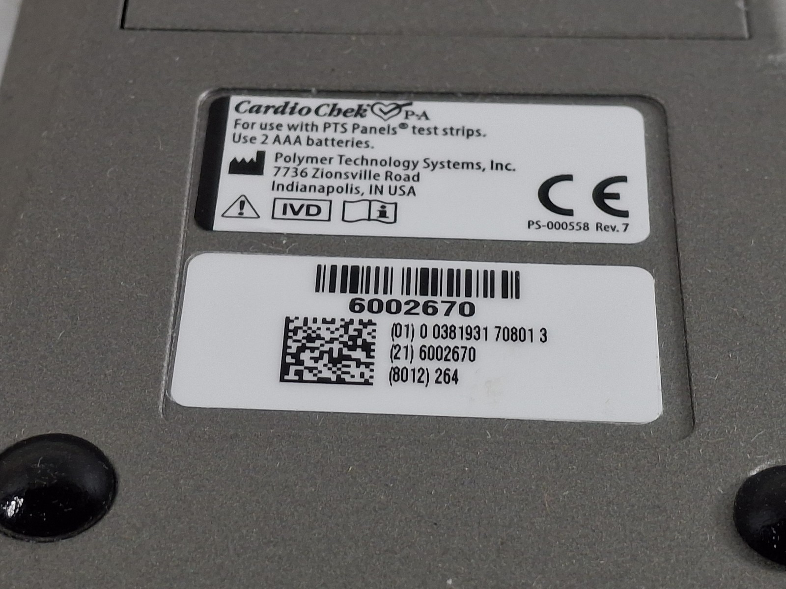 Polymer Technology Systems, Inc. CardioChek PA Analyzer