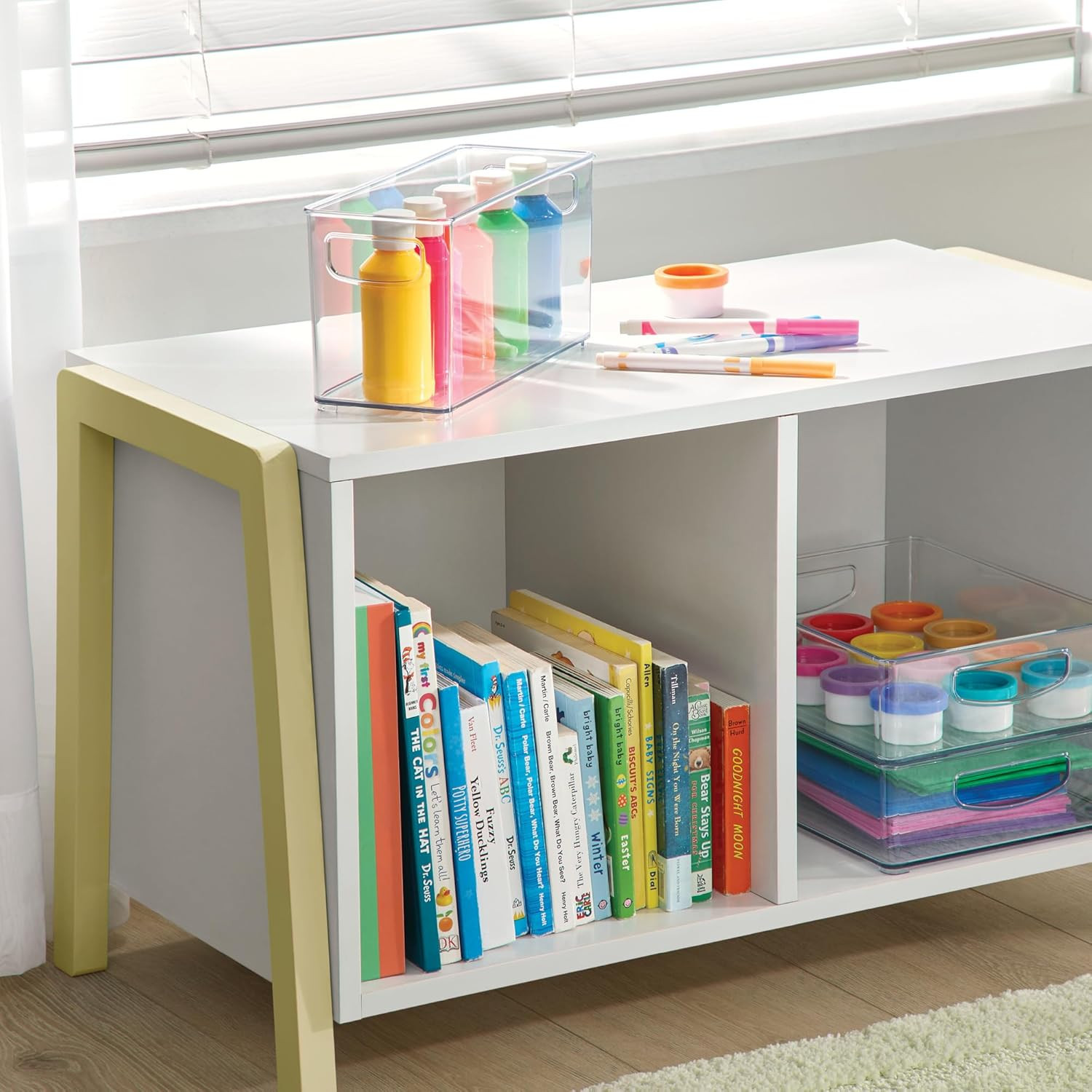 Stackable Pantry Bins, 2 Small, 2 Medium, and 2 Large Bins, 6 Pack, Clear, Made