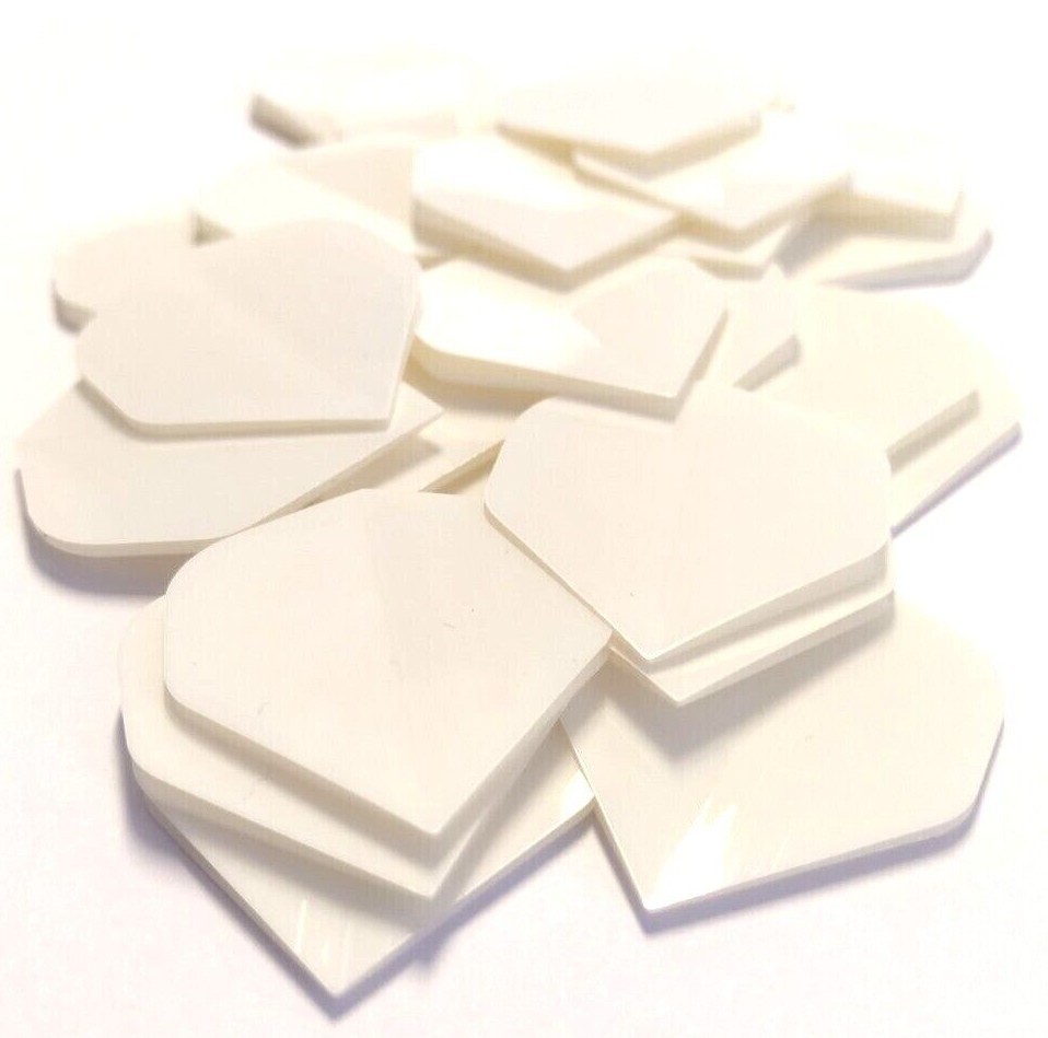 Dart Flights White 150 micron 10 Set pack Extra Strong for Darts DartsClearance