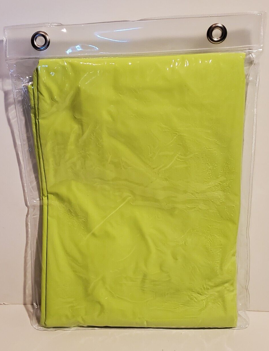 GRAINGER INTERNATIONAL ADULT SIZE SAFETY GREEN PVC VINYL RAIN PONCHO 50"X80"
