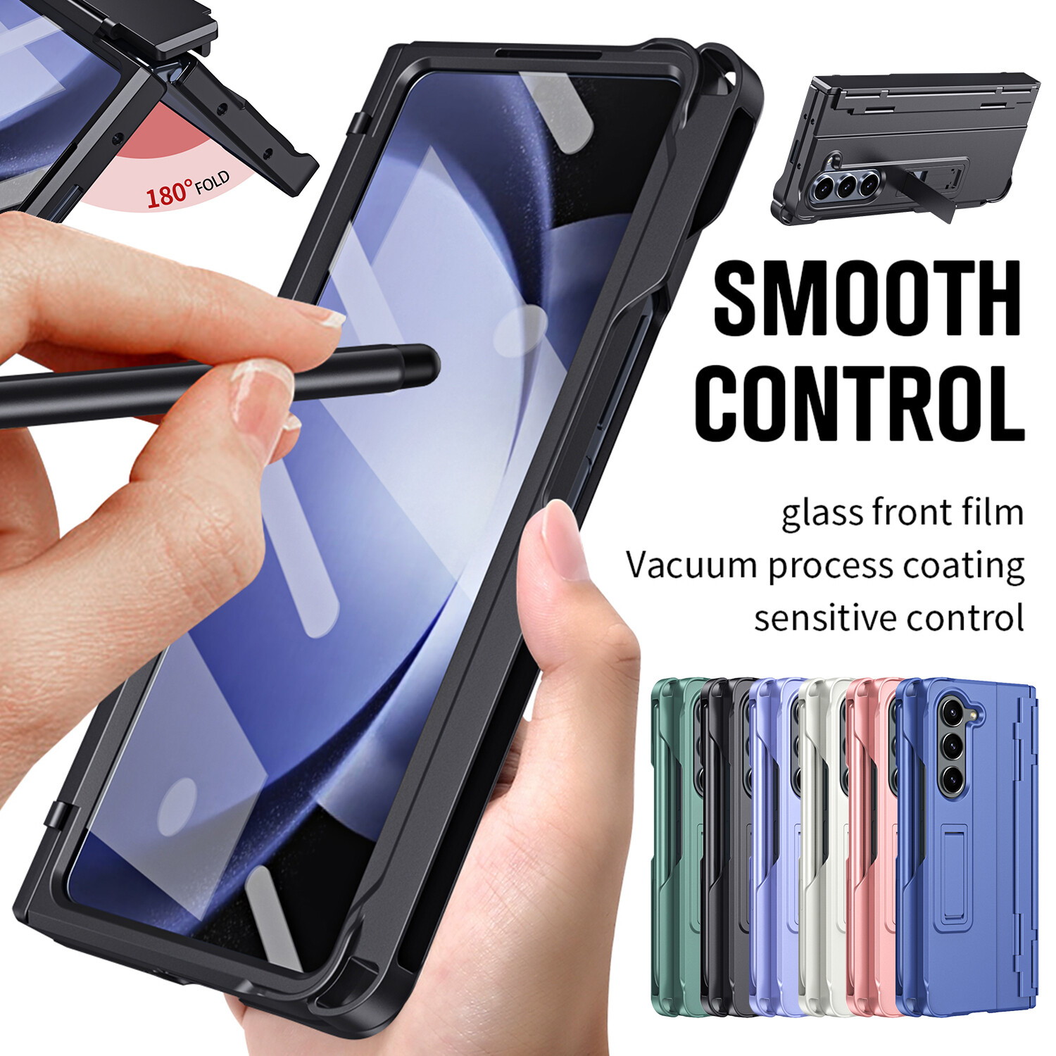 For Samsung Galaxy Z Fold 6 5 4 3 Hinge Shockproof Case Screen Protector w/ Pen