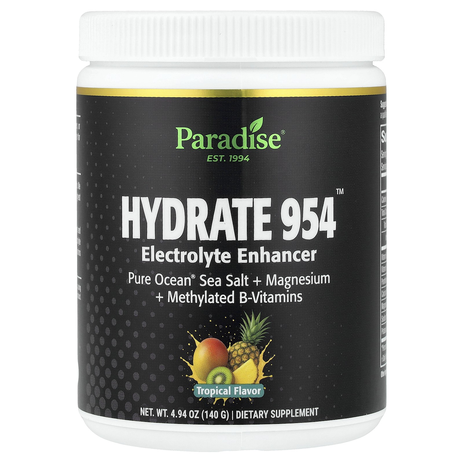 Hydrate 954™, Electrolyte Enhancer, Tropical, 4.94 oz (140 g)