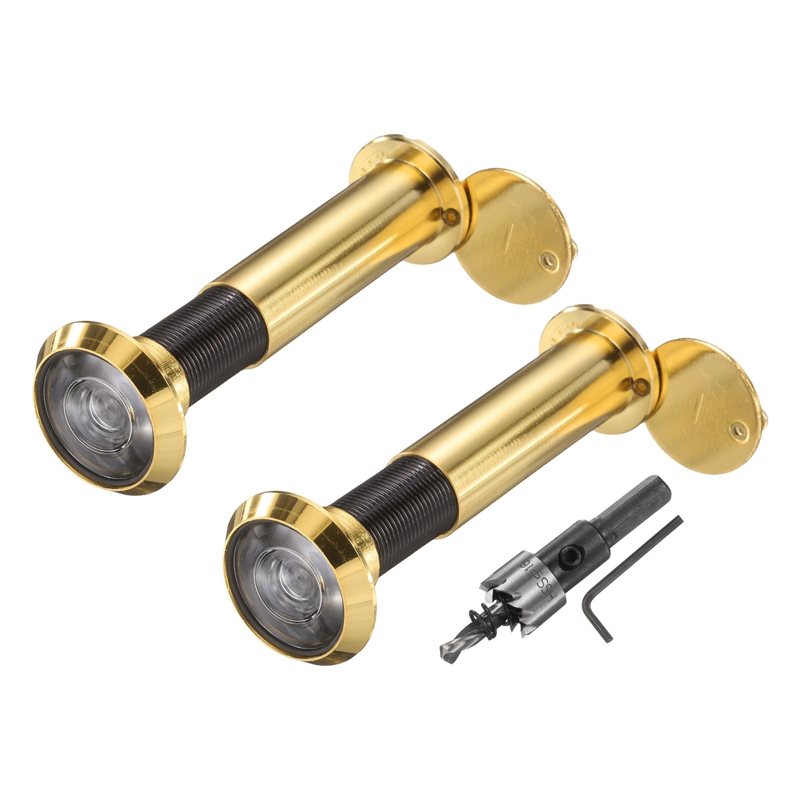 Door Pebble, 2 Pieces for 2-3/5'' to 4-1/8'' Doors, Gold