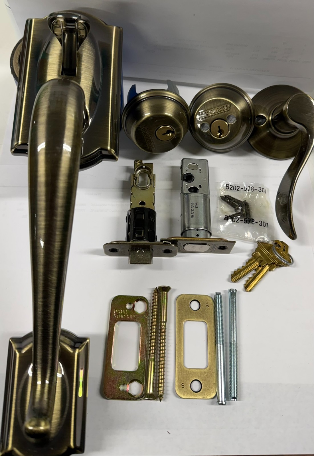 Schlage FE285 CAM 609  ACC Left Hand Exterior and DOUBLE CYLINDER DEAD BOLT!!