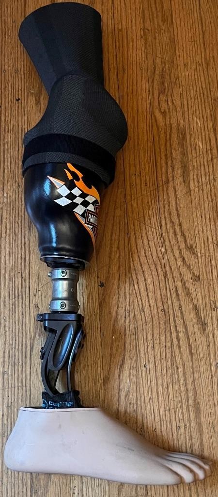 Soleus Prosthetic Leg Rubber Foot Harley Davidson silkscreen right