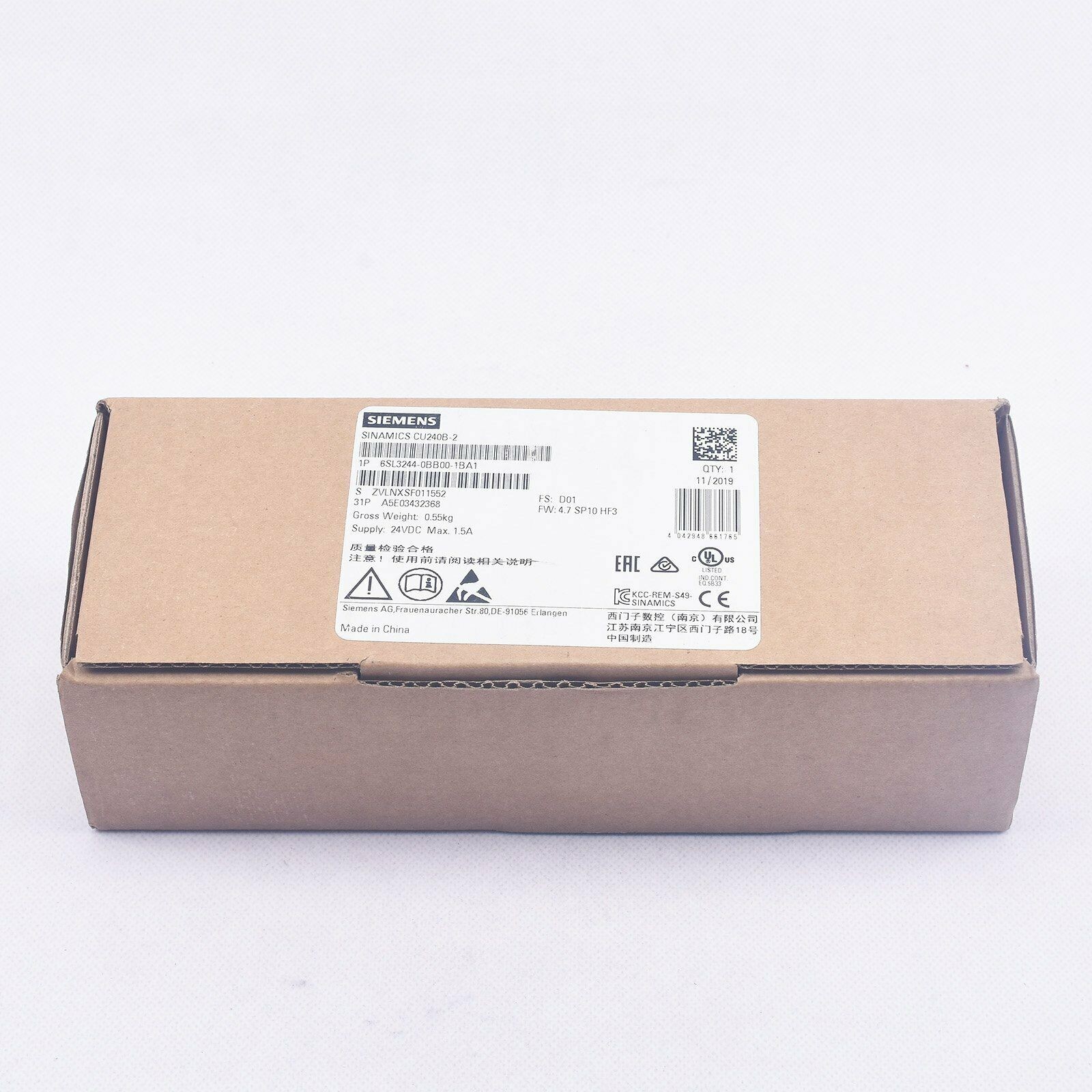 NEW IN Factory Sealed BOX Siemens 6SL3244-0BB00-1BA1 6SL3 244-0BB00-1BA1
