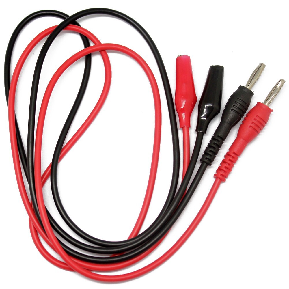4 Pairs Insulated Alligator clips test leads wire banana plug DMM tester 80cm