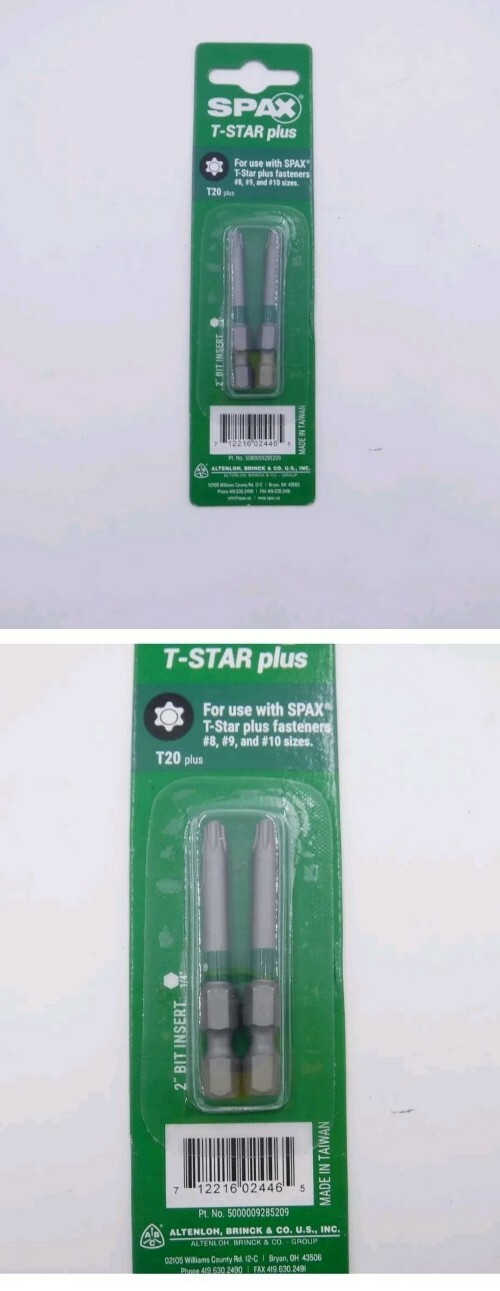 2 Pack (4  Bits) Spax T-Star Plus T20 S x 2" Driver Bit Steel