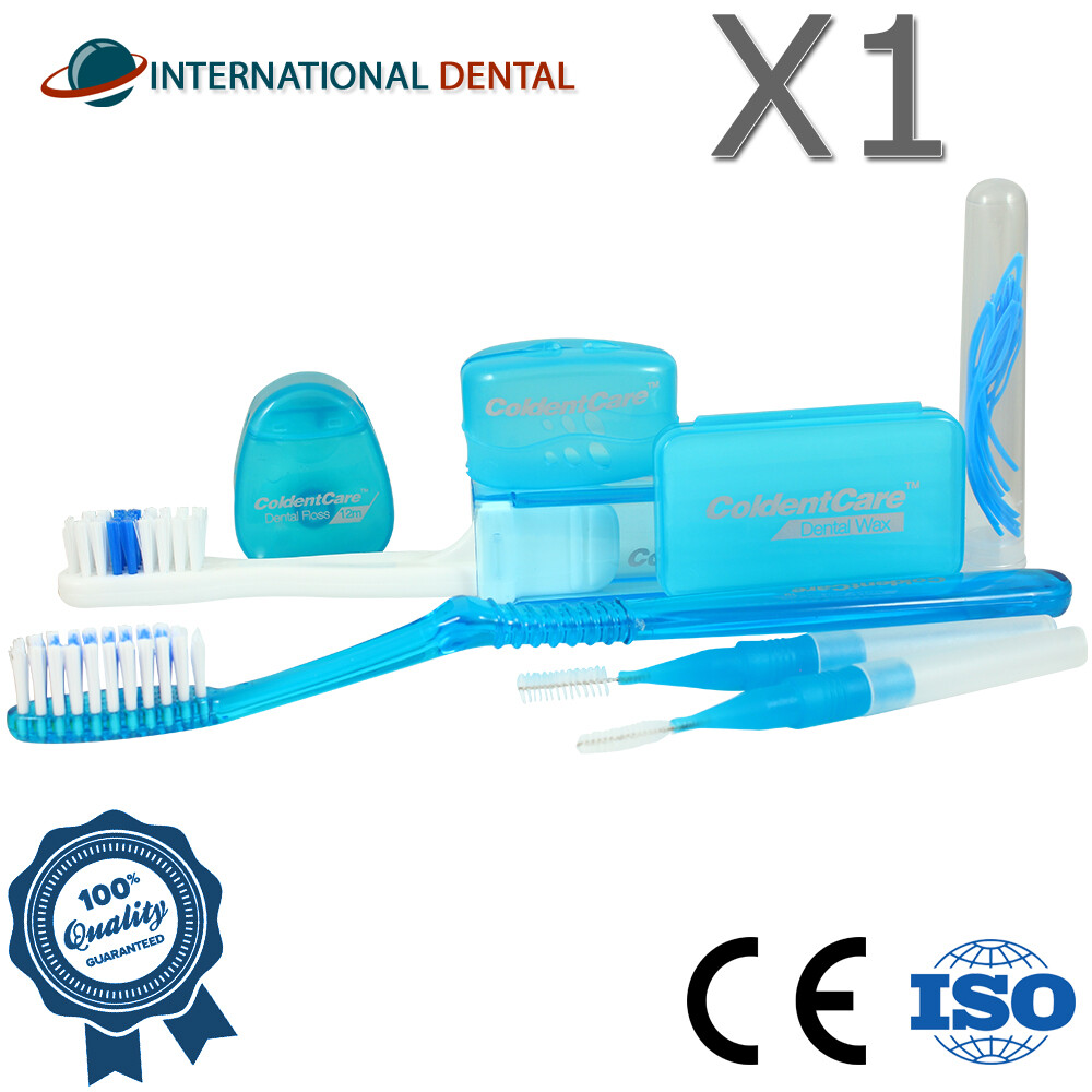 Orthodontic Patient Kit Dental Home Care Use Brackets Wax Floss Hygiene Aid