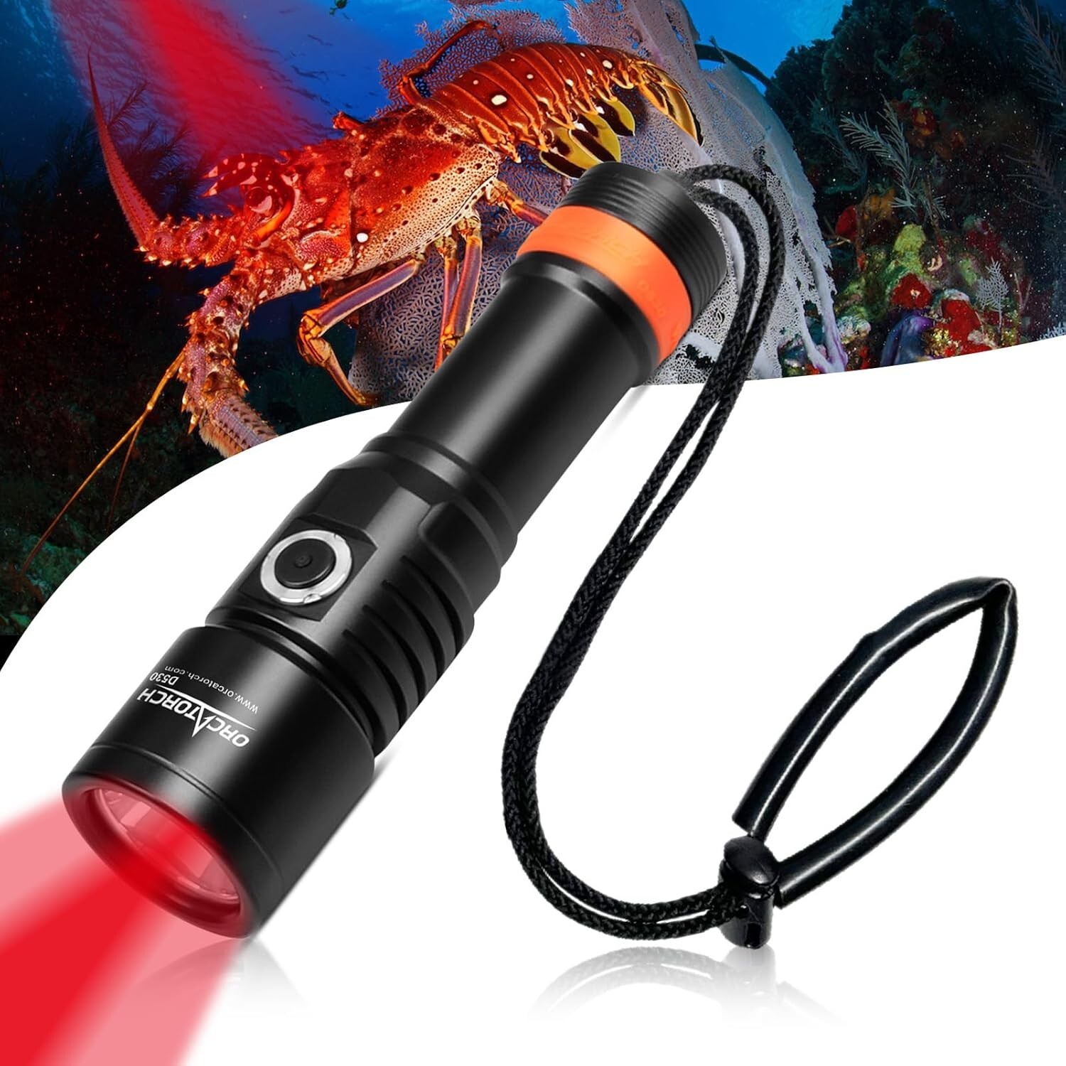 Compact 210 Lumen Dive Light with Battery Indicator - Perfect for Photography