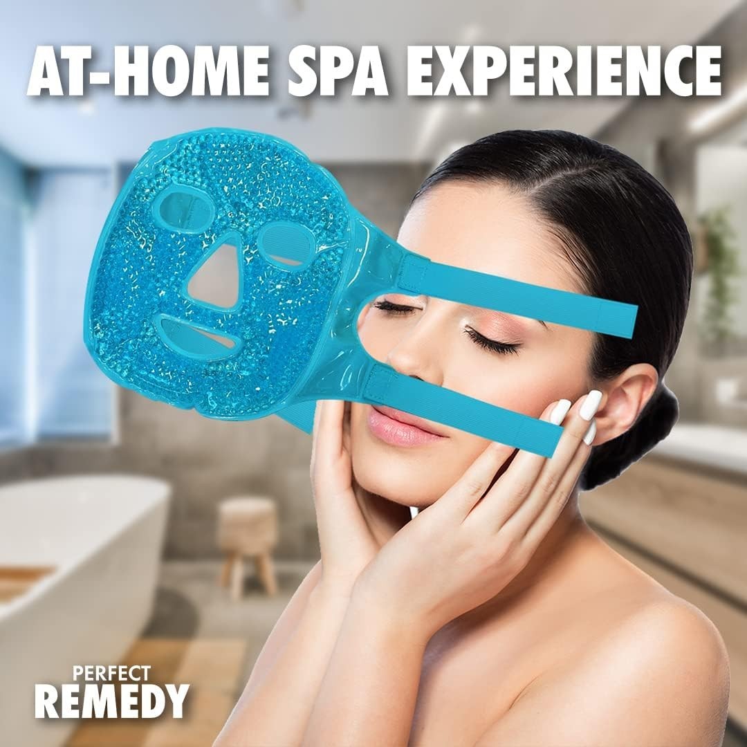 Face Ice Pack, Reusable Hot & Cold Ice Face Gel Compress for Helping
