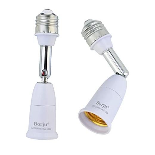 Light Socket [-Pack], 4.5 Inch Extension, 360° Adjustable Socket, 2 Extender