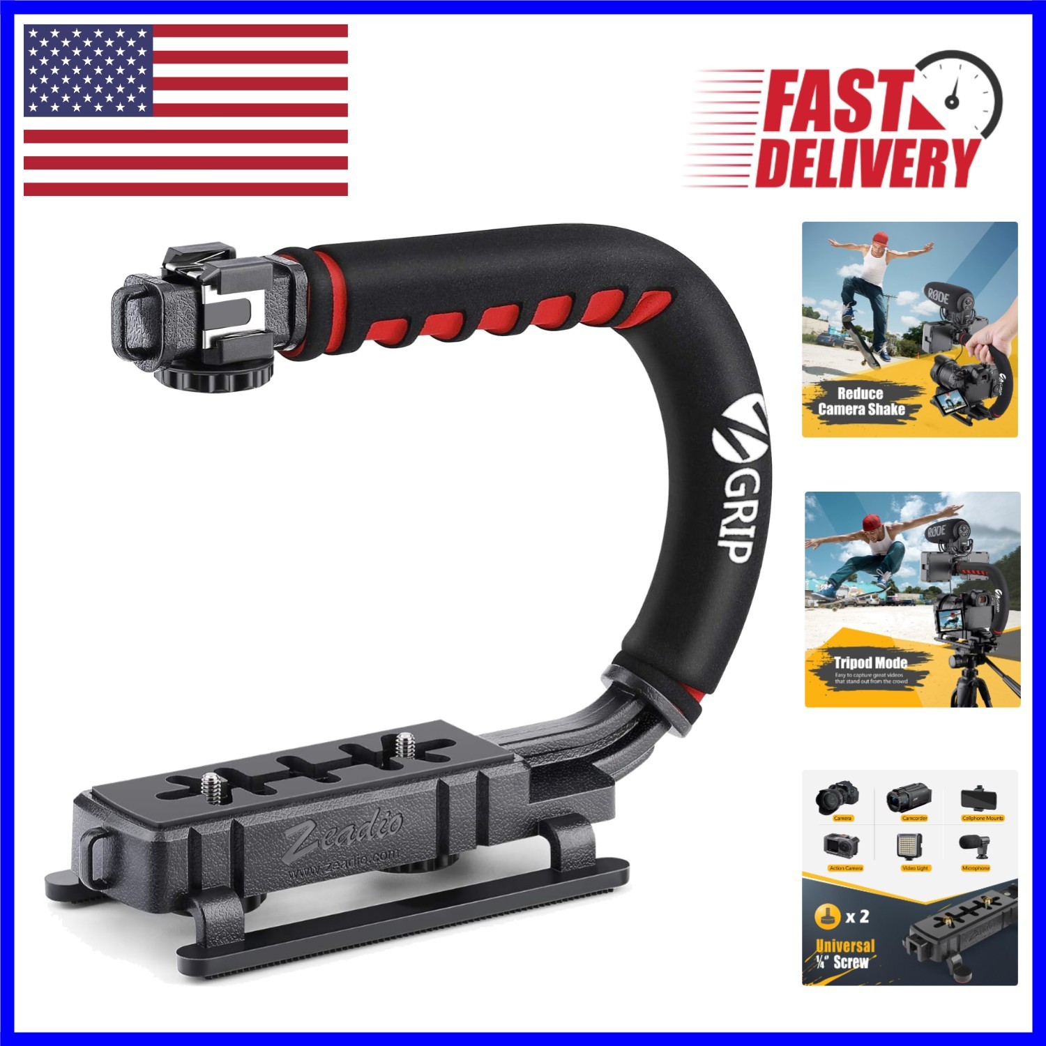 Ultimate Video Action Stabilizing Handle Grip for All DSLR & Camcorder Filming