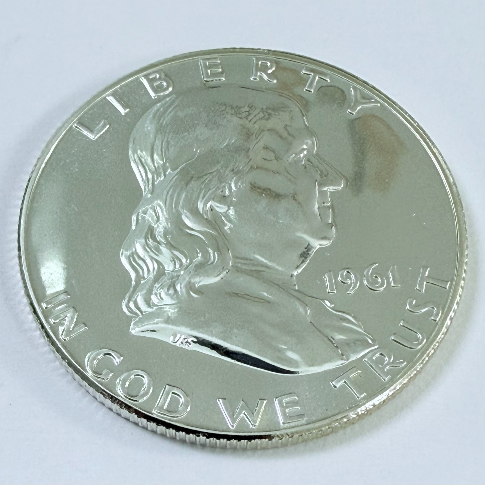 1961 Proof Franklin Half Dollar 90% Silver MS MINT STATE PLUS DETAILS #7992