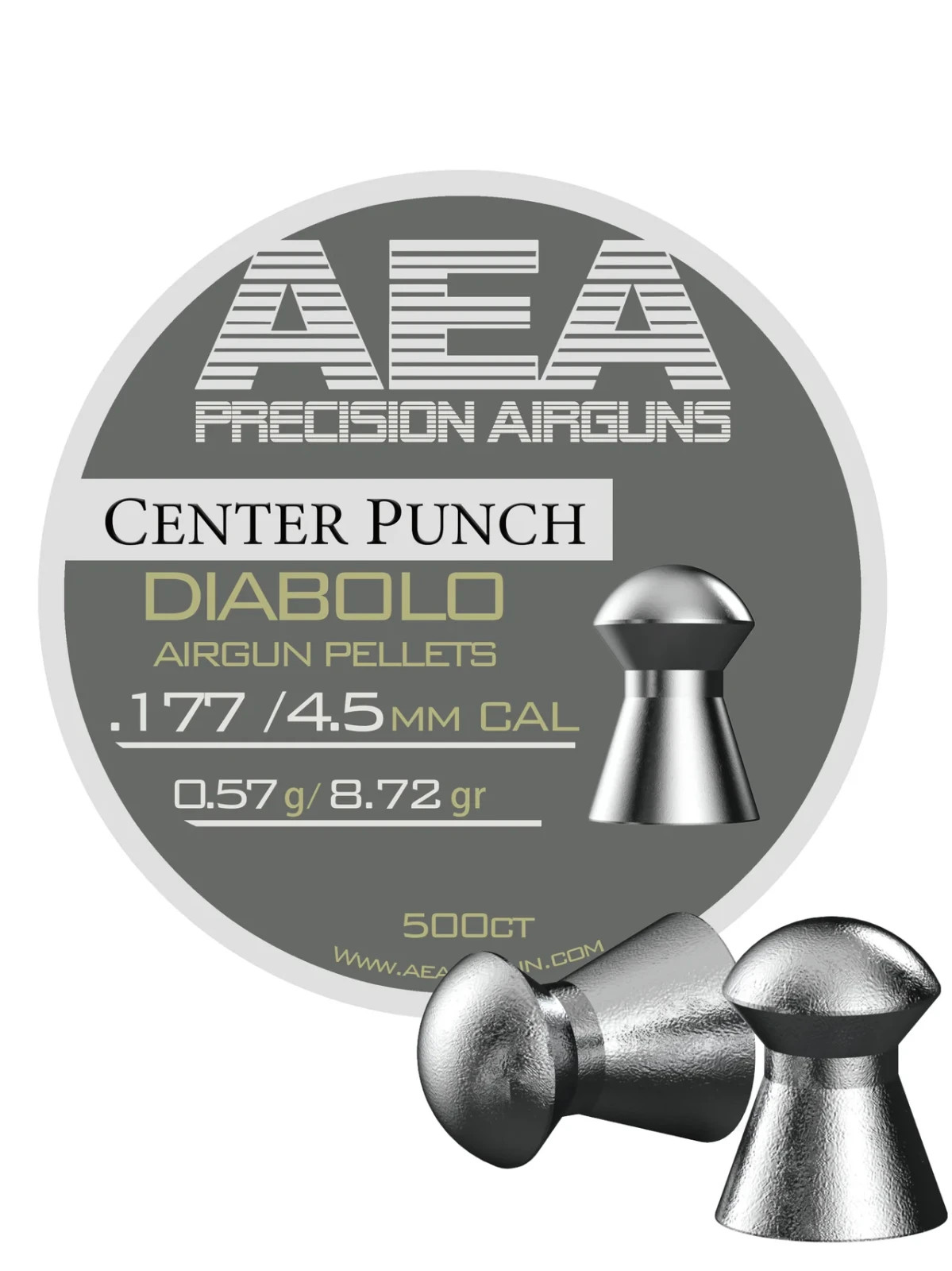 AEA Center Punch Pellets .177 Cal 8.72 gr 500 Ct