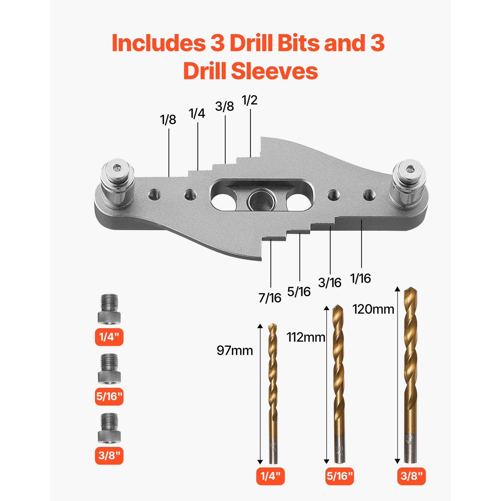 Uimoso Self-Centering Doweling Jig Kit for Woodworking with Drill Bits